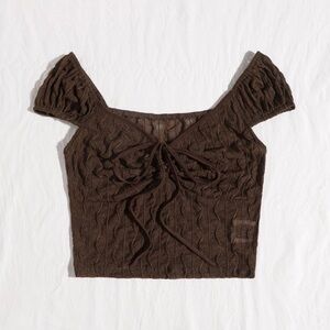 🤎CUTE BROWN TOP